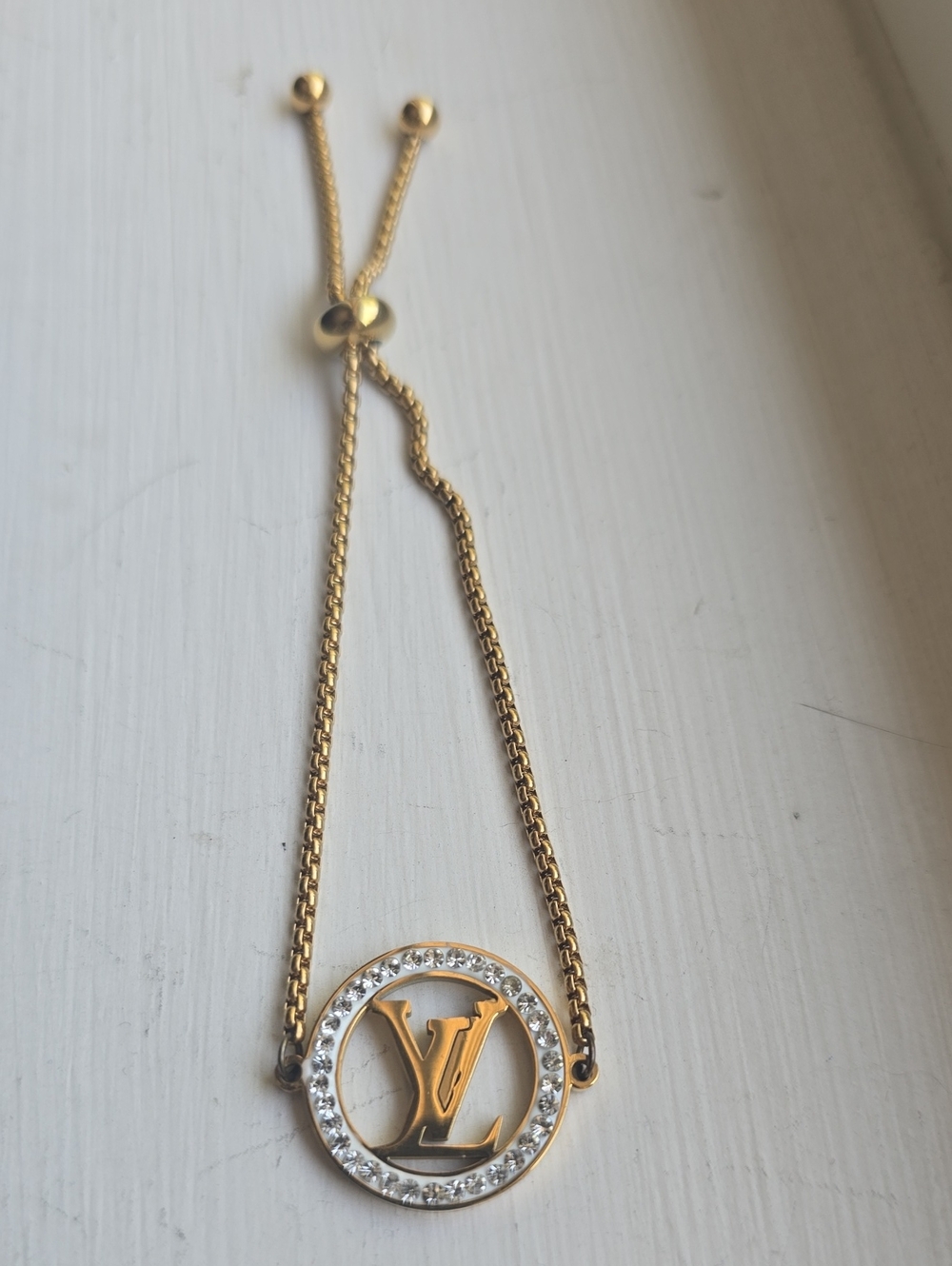 Gold Crystal Circle Braclet
